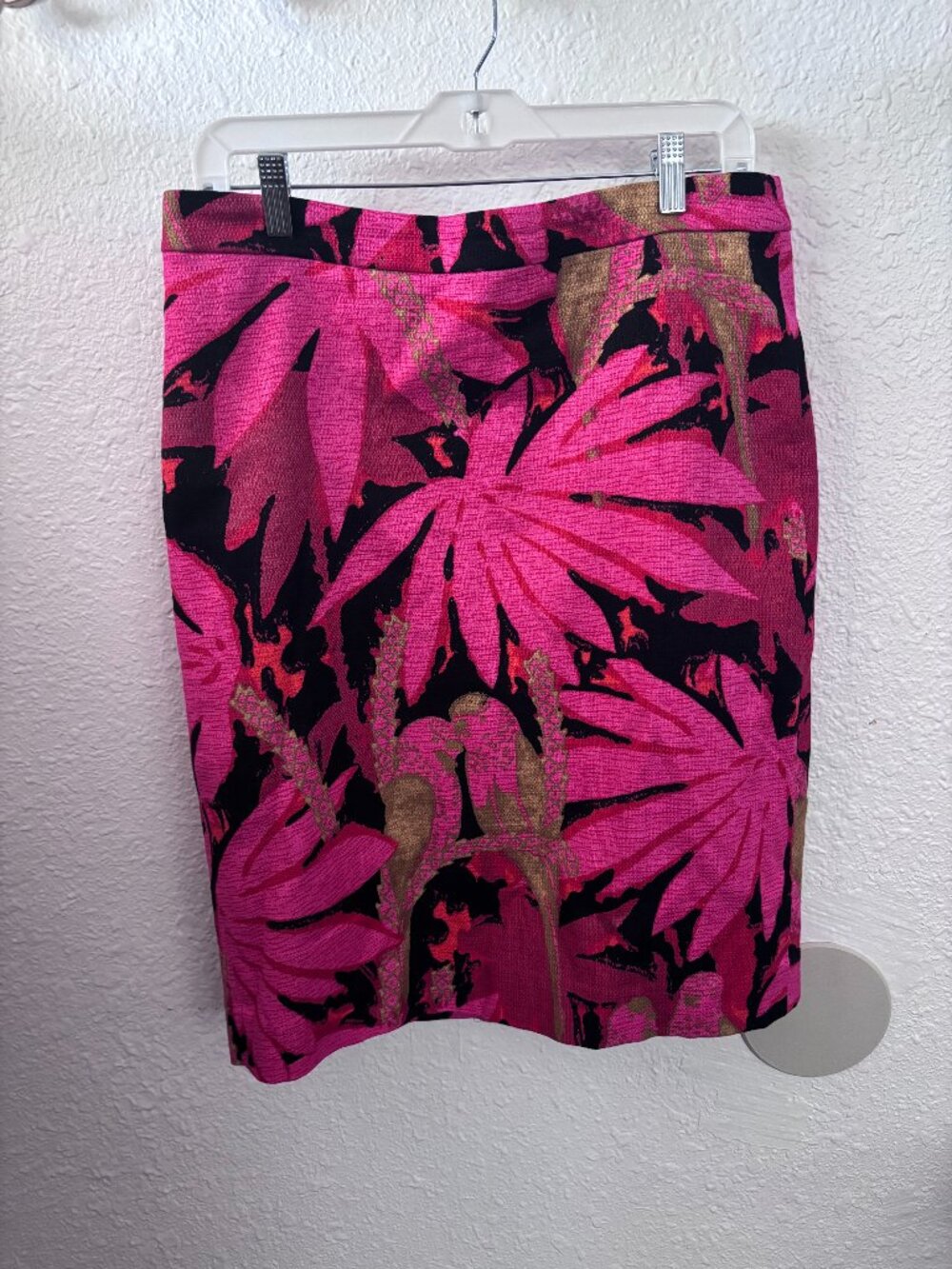 j crew women's pencil skirt 10 office tropical colorful art to wear